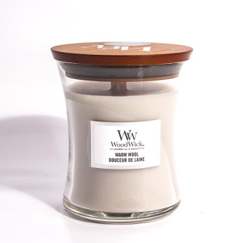WoodWick Warm Wool glass medium