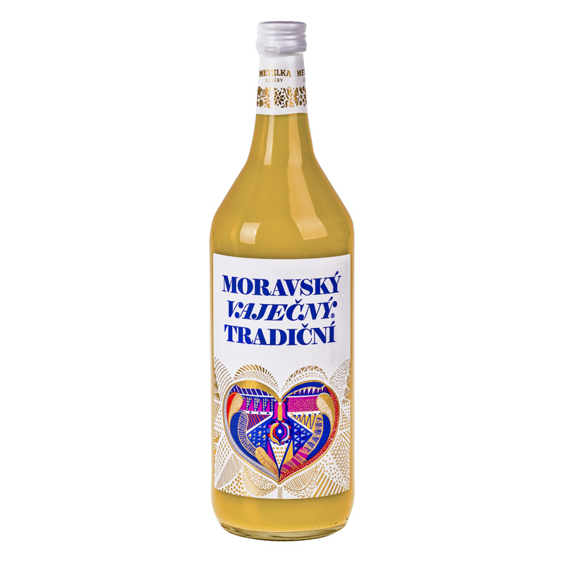 Moravský Vaječný likér Metelka 14% 1l (holá láhev)