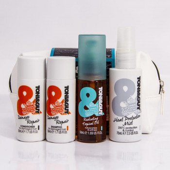 Toni&Guy SET Lush Radiance Kit Set Radiating Tropical Elixir 50 ml + Heat Protection Mist 75 ml + Sh - 1