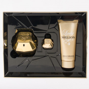 Paco Rabanne Lady Million Set:EdP 80 ml + BL 100 ml + Mini 5 ml - 1