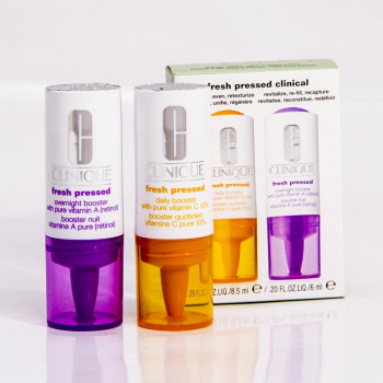 Clinique Fresh Pressed Set: Daily Booster Vitamin C 8,5 ml + Overnite Booster Vitamin A 6 ml 
