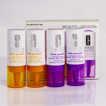 Clinique Fresh Pressed Set : 2x Fresh Pressed Daily Booster Vitamin C 8,5 ml + 2x Fresh Pressed Over