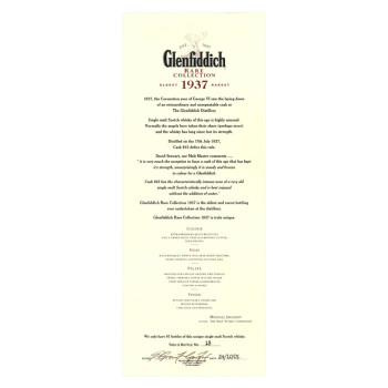 Glenfiddich 1937 Rare Collection 64Y 0,7L 47.8% - 4