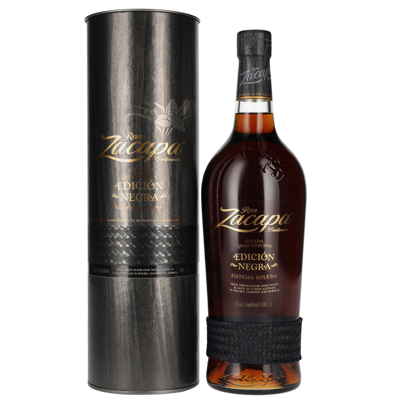 Ron Zacapa Edición Negra 43% 1 l (tuba)