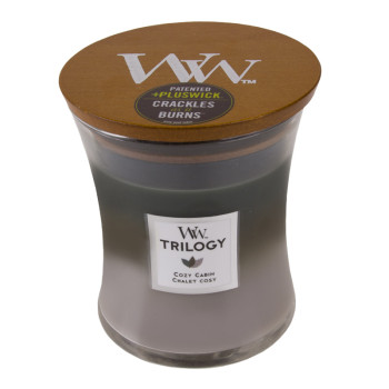 WoodWick Trilogy Cozy Cabin glass medium - 1