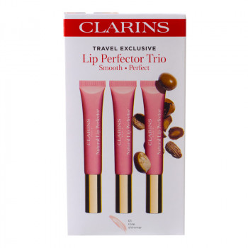 Clarins Trio Set : Natural Lip Perfector N° 01 Rose Shimmer 3x12 ml - 1