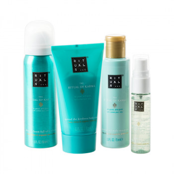 Rituals Karma Set : Foaming SG 50 ml + Shower Oil 75 ml + BL + Bed and Body Mist - 2