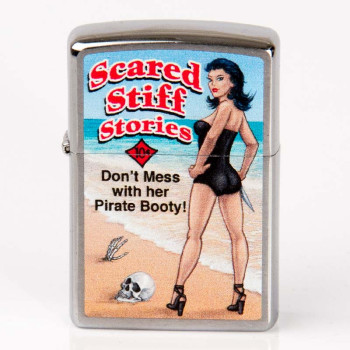 ZIPPO chrom gebürstet color "Scared Stiff Stories"