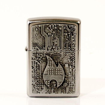 ZIPPO satin finish Plakette "Flame Matrix" 2005902 - 1