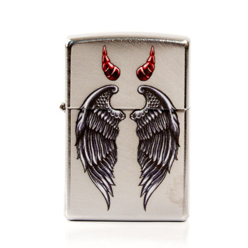 ZIPPO chrom gebürstet color "Wings And Horns Design" 60003388
