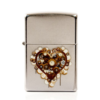 ZIPPO street chrom color "Steampunk Heart" 60003469