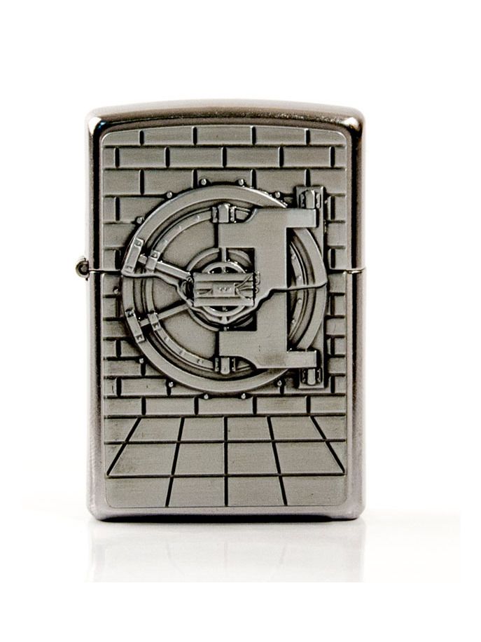 ZIPPO street chrom Plakette Trick "Gold Save" 60003602