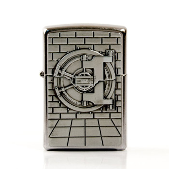 ZIPPO street chrom Plakette Trick "Gold Save" 60003602