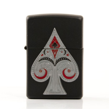 ZIPPO schwarz color Emblem "Spade" 60003608