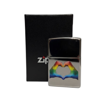 Zippo chrom pol. color "Rainbow Hands" 60003748