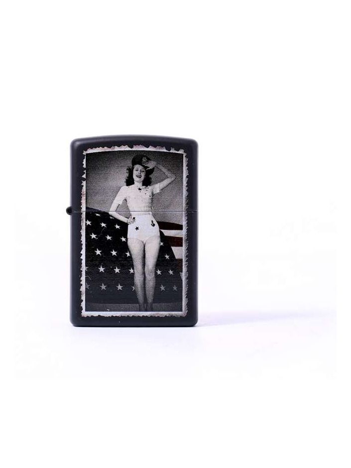 Zippo Flag Woman Saluting