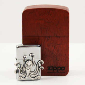 Zippo chrom poliert Kraken - 1