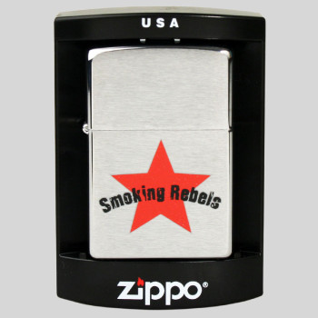 Zippo chrom gebürstet "Smoking Rebels"