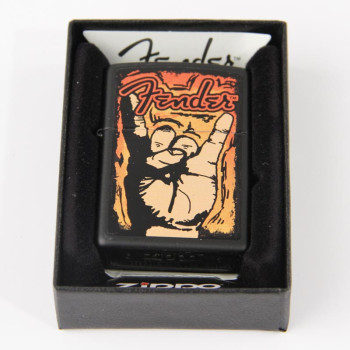 Zippo schwarz color "Fender Finger Rock" 60000892 - 1
