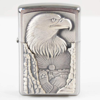 Zippo chrom gebürstet Trick Eagle 130051 - 1