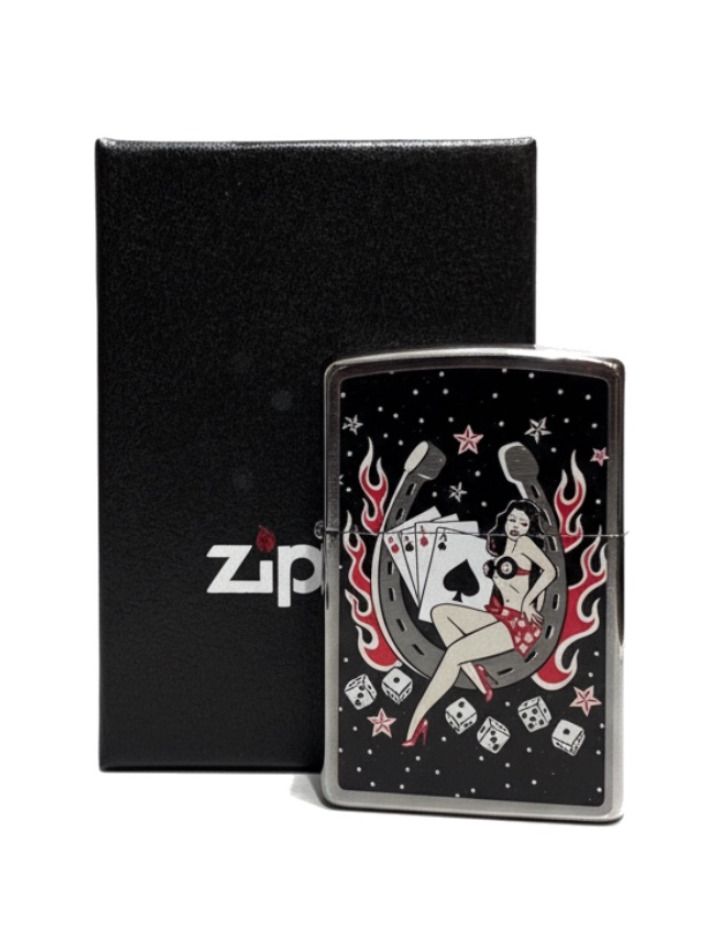 Zippo chrom geb. color "Lady Luck" 60002486