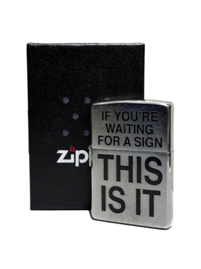 Zippo chrom geb. color "If you´re waiting.." 60002728