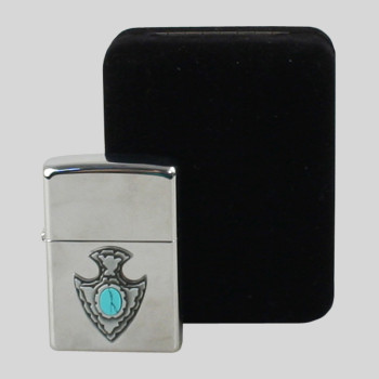 Zippo chrom Emblem Turquoise Shield 1310058 - 1