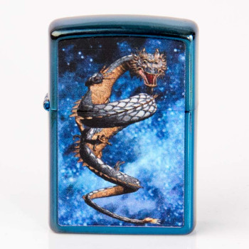 Zippo Sapphire colour Dragon in Space 2002021