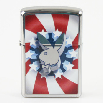 Zippo chrom poliert color Playboy Red White Blue 2003139 - 1