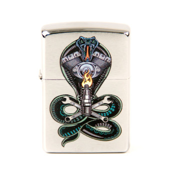 ZIPPO chrom gebürstet color "Snake Engine" 60004393