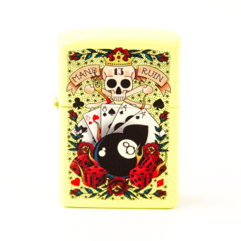 ZIPPO gelb color "8 Ball Tattoo" 60004443 - 1