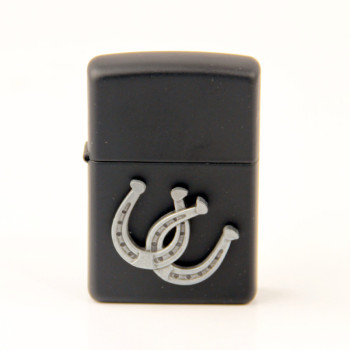 ZIPPO schwarz Emblem "Horseshoe/Hufeisen" 2006308