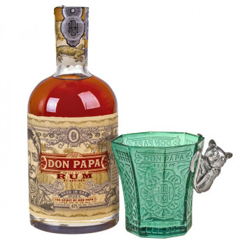 Don Papa Rum 0,7l 40% + sklenička  Dárkové balení - 2