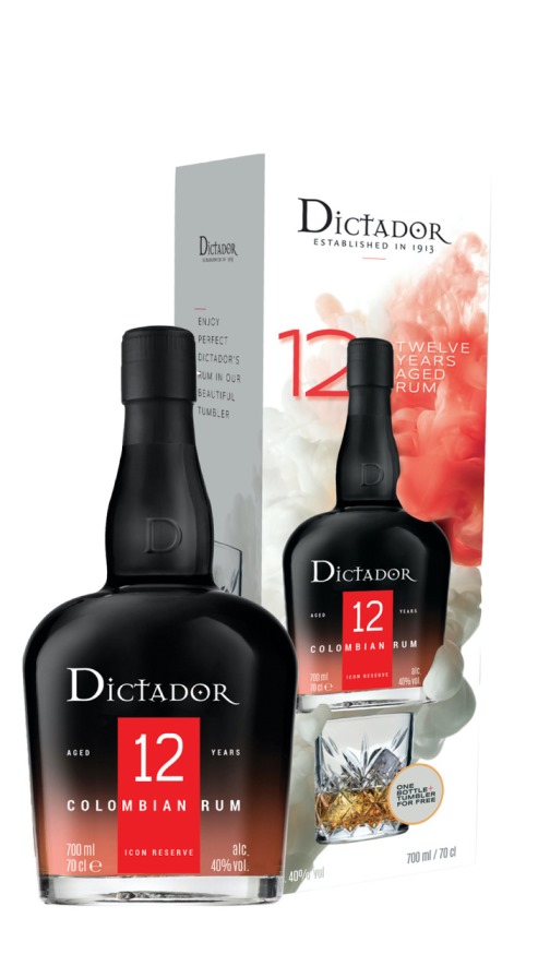 Dictador 12YO 0,7 l 40% dárkové balení + sklenička - 1