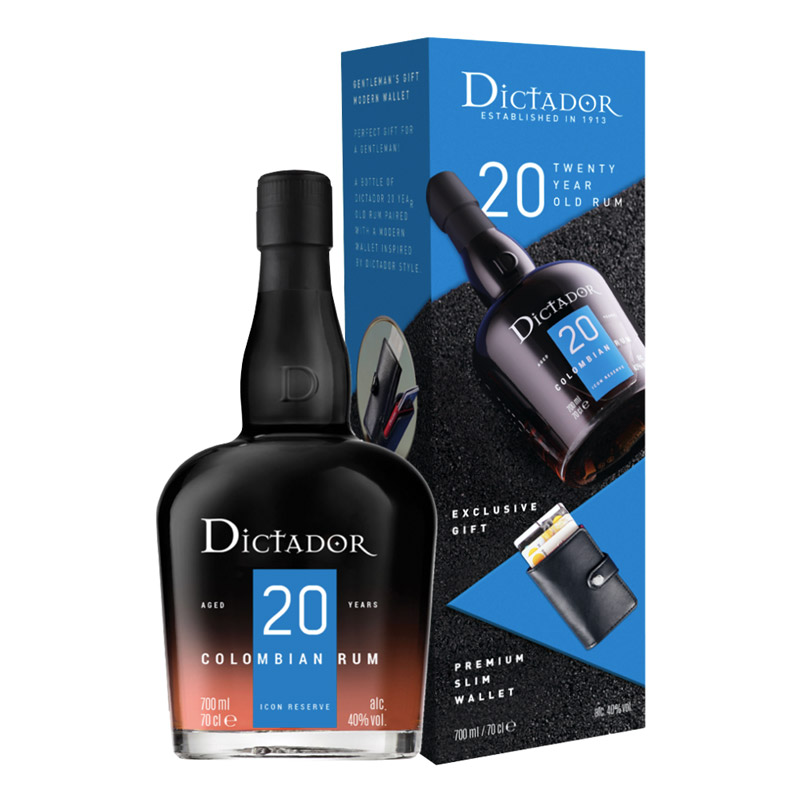 Dictador 20YO + peňaženka 40% 0,7l (darčekové balenie peňaženka)