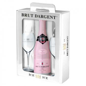 Brut Dargent Ice Pinot Noir Rose 0,75l +2 skleničky - 1