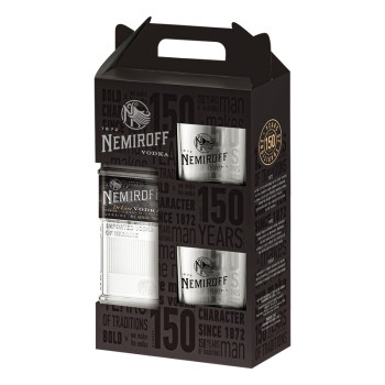 Nemiroff DeLuxe 0,7l 40% + 2 sklenice - 1