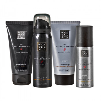 Rituals Samurai SET  Foaming SG 50 ml + Cooling SG 70 ml +Shaving Cr. +Deo - 3