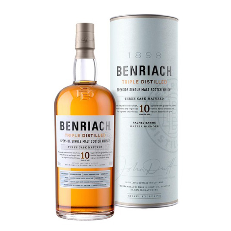 BenRiach Triple 10yo 43% 1L Dárkové balení