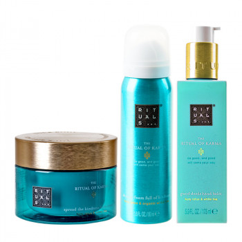 Rituals Karma Set: Body Cream 220ml + Foaming SG 200ml + Hand Balm 175ml - 1