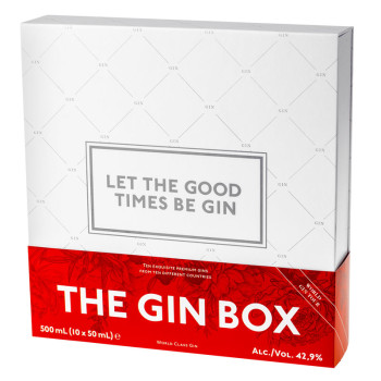 Degustační sada Gin Box World Tour 42,9% 10 × 0,05 l