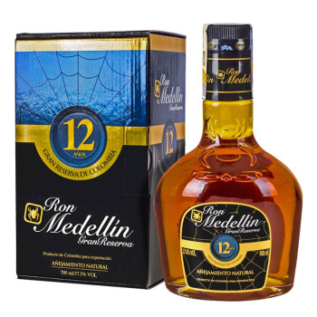 Ron Medellin Gran Reserva 12YO 0,7l 37,5% dárkové balení - 1