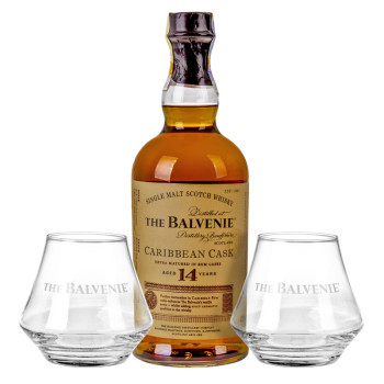 Balvenie Malt 14Y Caribbean Cask 0,7l 43% +2 skleničky dárkové balení - 3