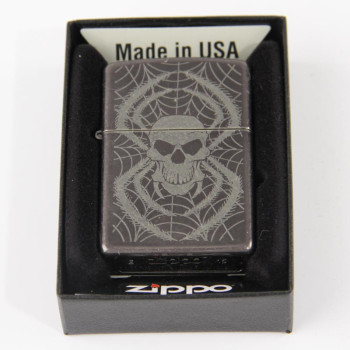 ZIPPO Grey Dusk gelasert "Skull/Spider" 60001003