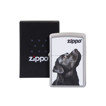 ZIPPO street chrome color "Black Lab" 60000206