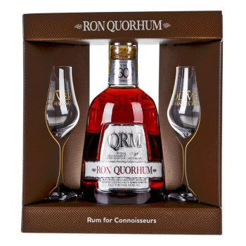 Quorhum 30Y Sistema Solera Aniversario 0,7l 40% dárkové balení + 2 skleničky