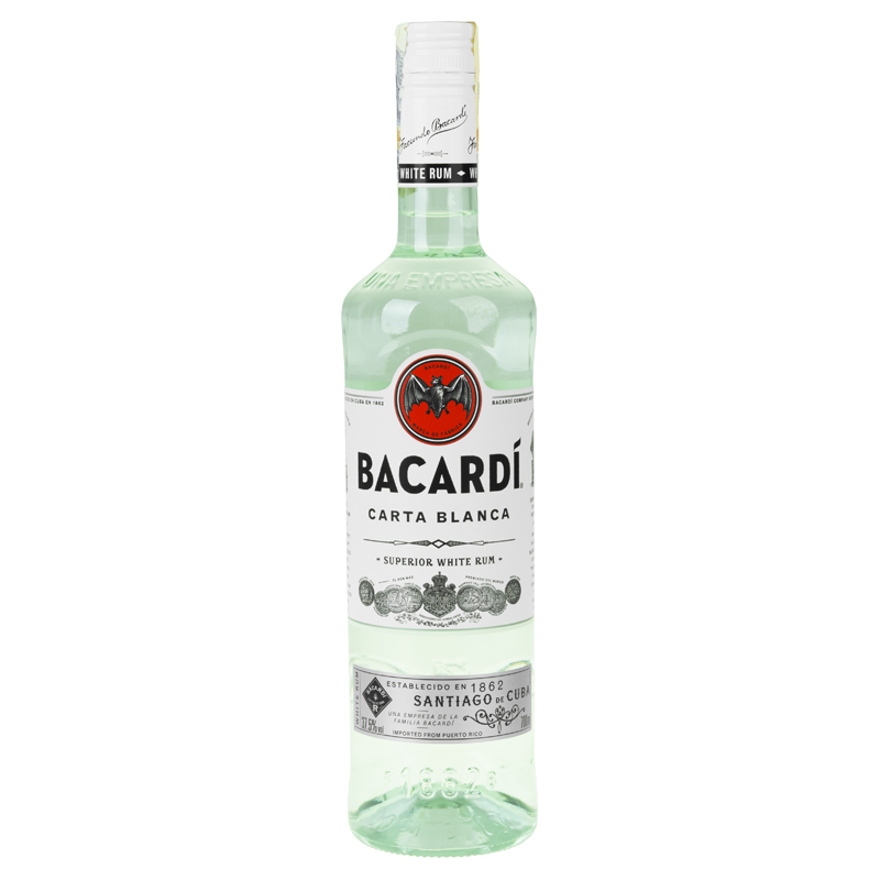 Dárková sada Bacardi Carta Blanca 0,7 l 37,5% + svítící pohárek