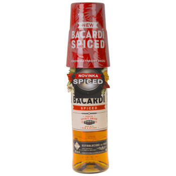 Bacardi Spiced 0,7 l 35% + sklenička jako dárek - 2
