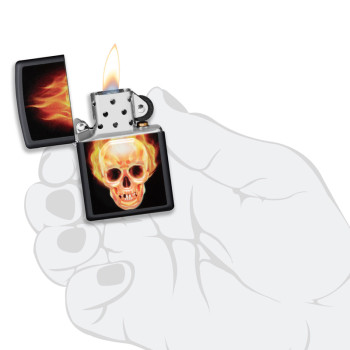 ZIPPO schwarz 3D-Druck "Flaming Skull" 60006132 - 2