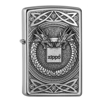 ZIPPO satin finish Emblem "Dragons/Zippo" 2007435